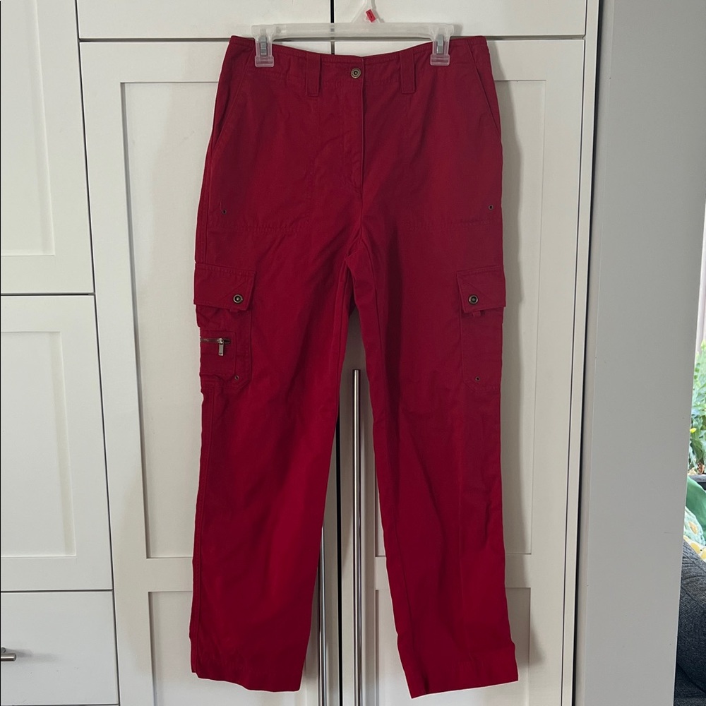 Lauren Ralph Lauren Women's Vibrant Red Cargo Pants